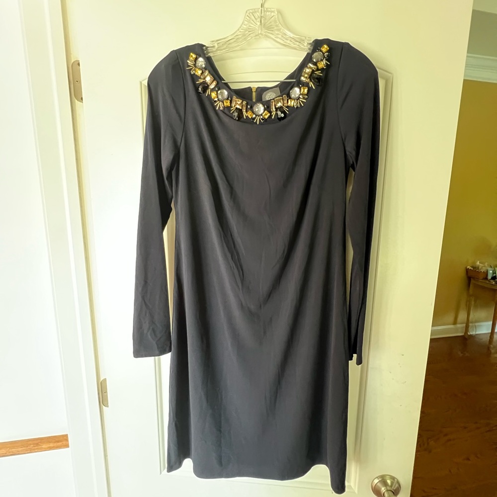 Vince Camuto long sleeve navy dress size 6